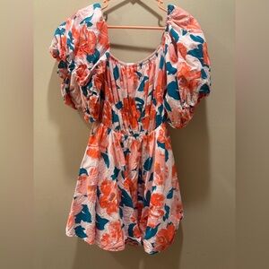 Floral Puff Sleeve Dress